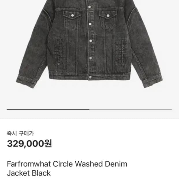 파프롬왓 서클 워시드 데님자켓