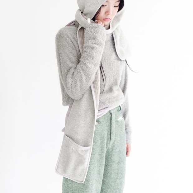샵페어리 후드 머플러 그레이