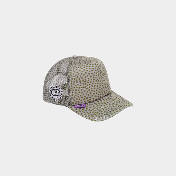 ADWYSD CORAL PATTERN TRUCKER CAP-GREEN