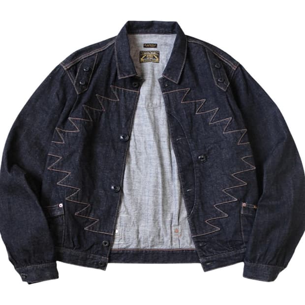 캐피탈 12온즈 데님 산토 도밍고 썬더버드 자켓 인디고