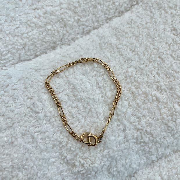 CD로고 금장 체인 팔찌