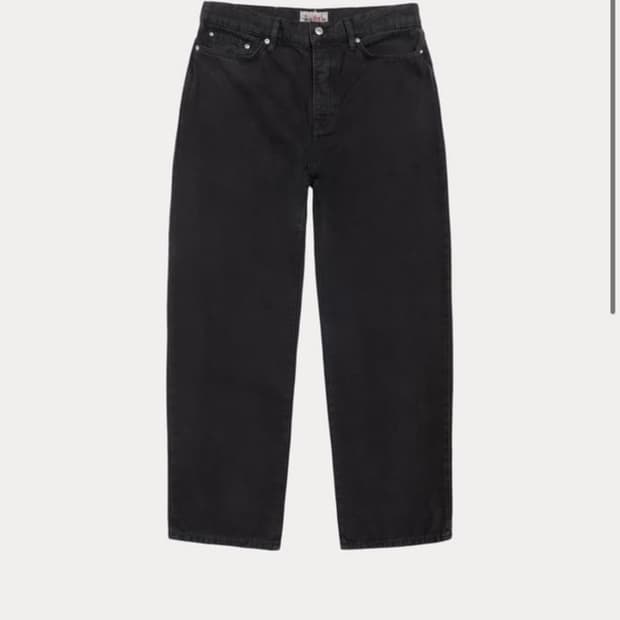 스투시 빅올진 28 블랙 캔버스 데님