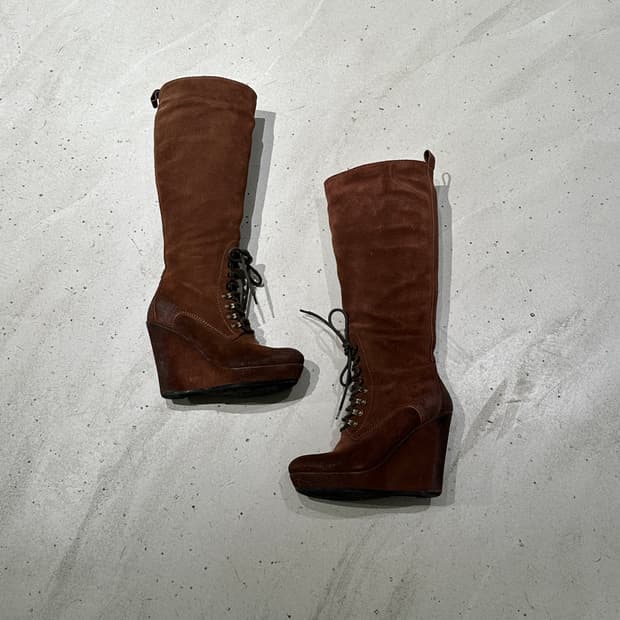 Diesel vintage wedge boots