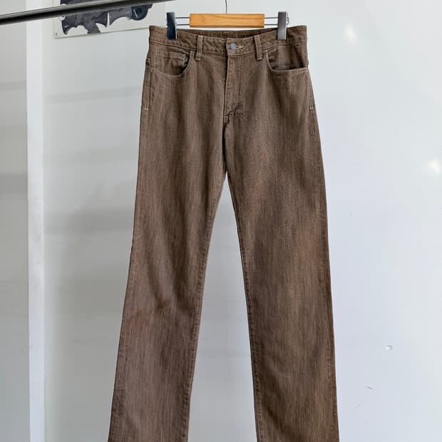 VINTAGE (Made in Japan) 브라운 데님 팬츠