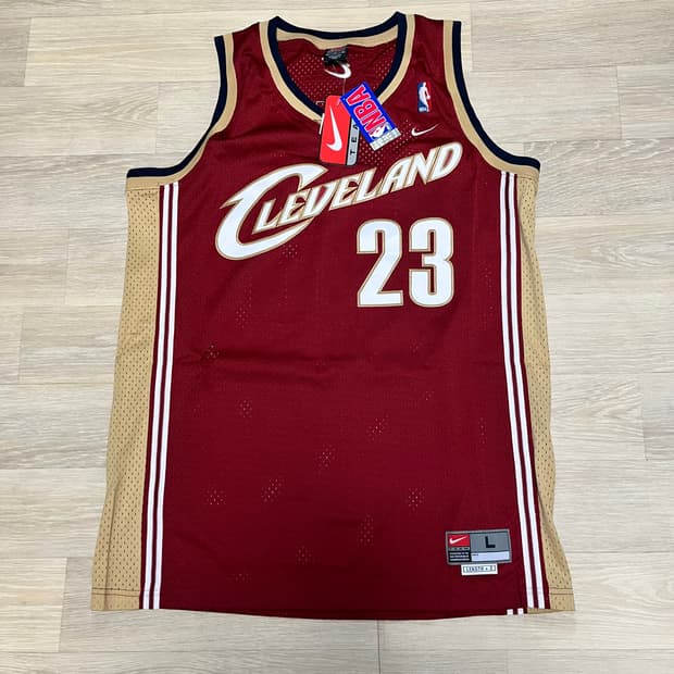 (L / 하자있음) 새상품 나이키 NIKE 클리브랜드 르브론 제임스 져지