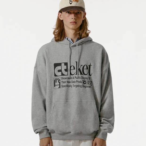 [M] 테켓 plan hoodie Melange Gray