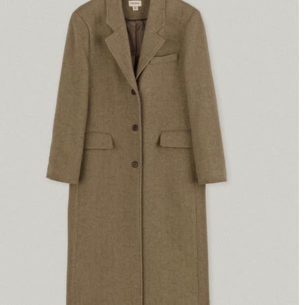 시엔느(sienne) roger 울 블랜드 코트 - 카키브라운