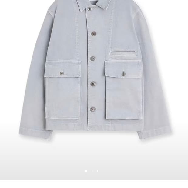 25SS 르메르 박시자켓 스노우 블루 그레이 L