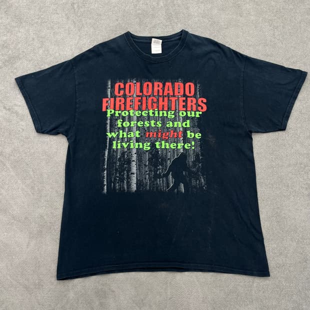 XL 길단 빈티지 firefighters 티셔츠