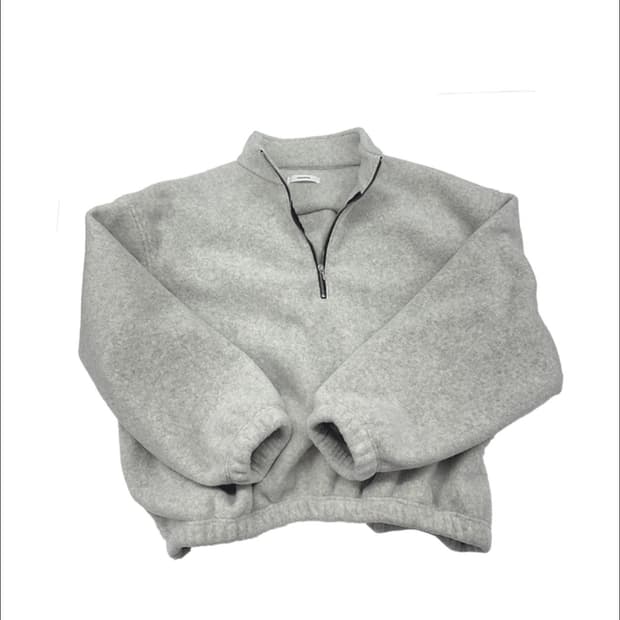 [2] 논노드 하프집 플리스 클라우드 화이트