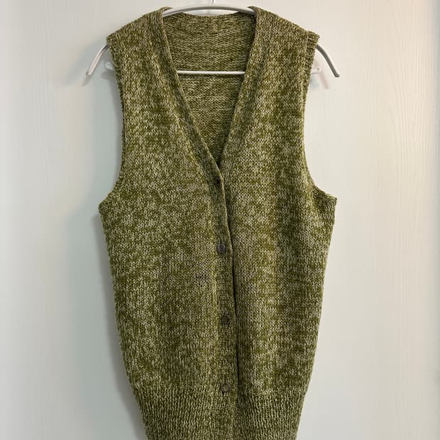 빈티지 니트 조끼 