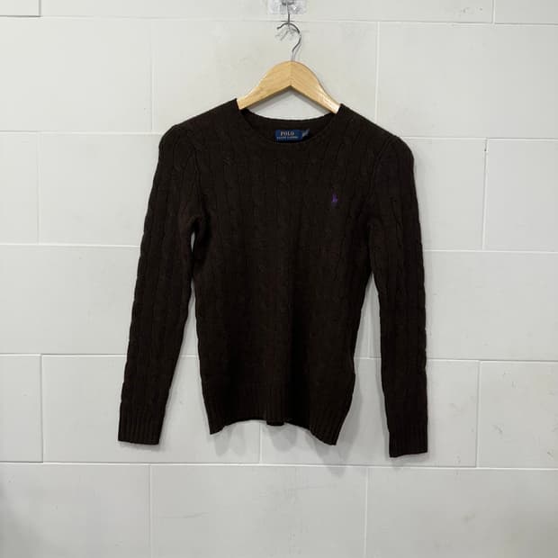 폴로 랄포로렌 꽈배기 니트