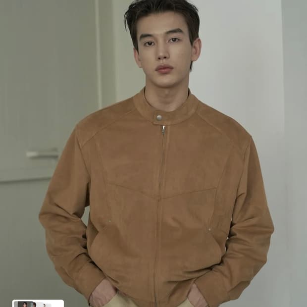 스페로네 차이나 커브드 스웨이드 블루종 (카멜)