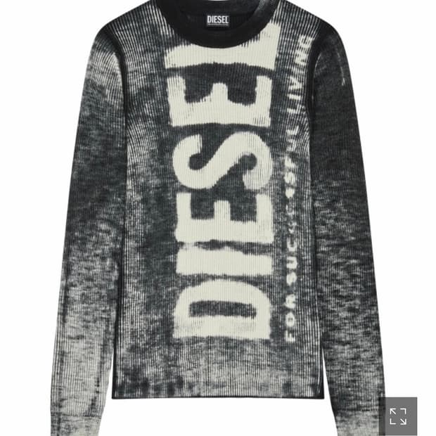 디젤 k아틀라스 리브드 로고 니트