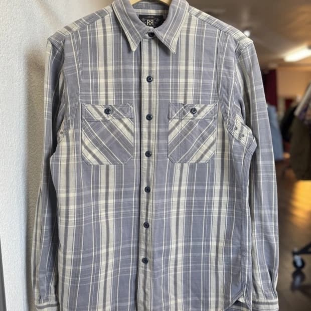 RRL 더블알엘 코튼 플란넬 체크 워크셔츠