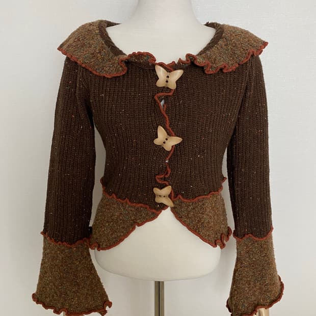 빈티지 가디건 나비 페어리 