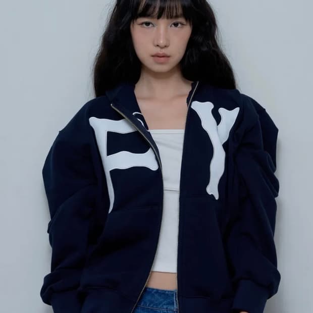 팬시클럽 FY 스탠다드 후드집업 네이비