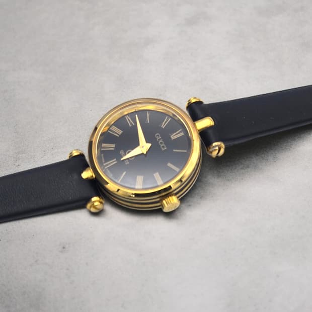 구찌 셰리라인 블랙 쿼츠 시계