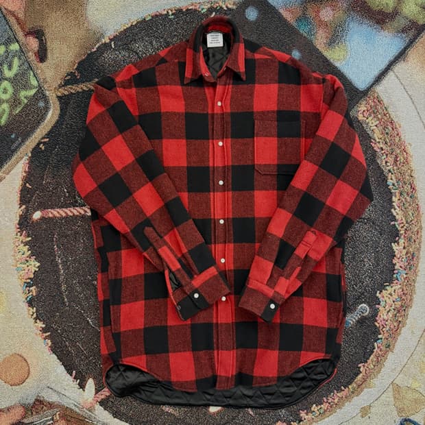 2018 베트멍 버팔로 체크 패딩 셔츠자켓
