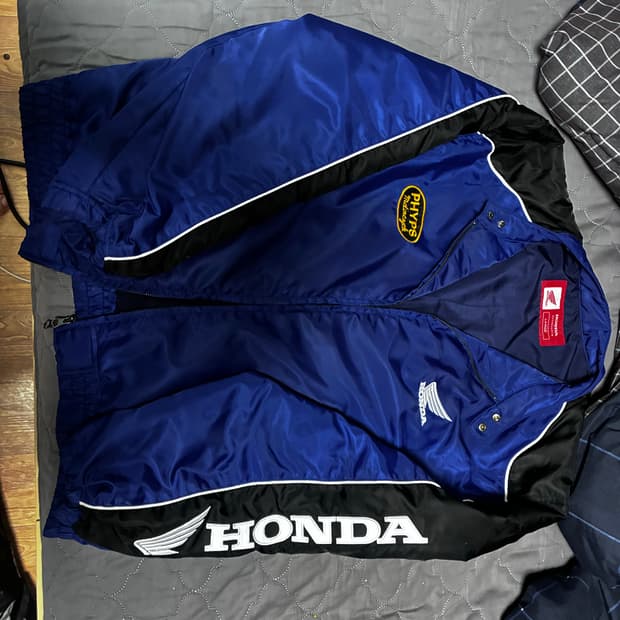 혼다 모터사이클 어패럴 남녀공용 블루종 바이커 자켓 L