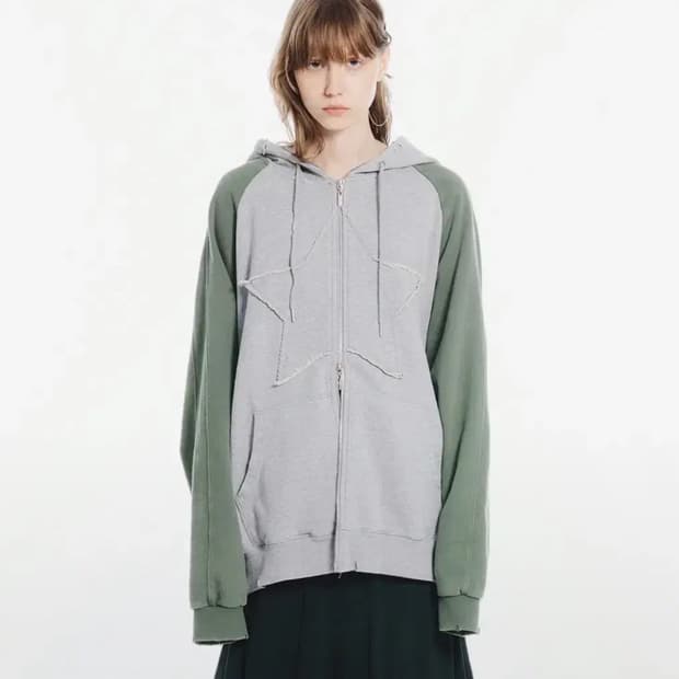 세릭 스타 후드집업 STAR EMBROIDERY HOOD ZIP UP