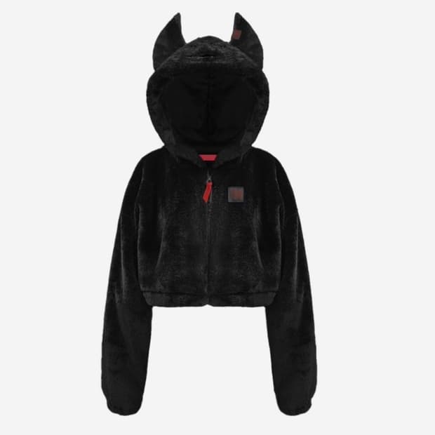 Toh baby devil fur hood zip
