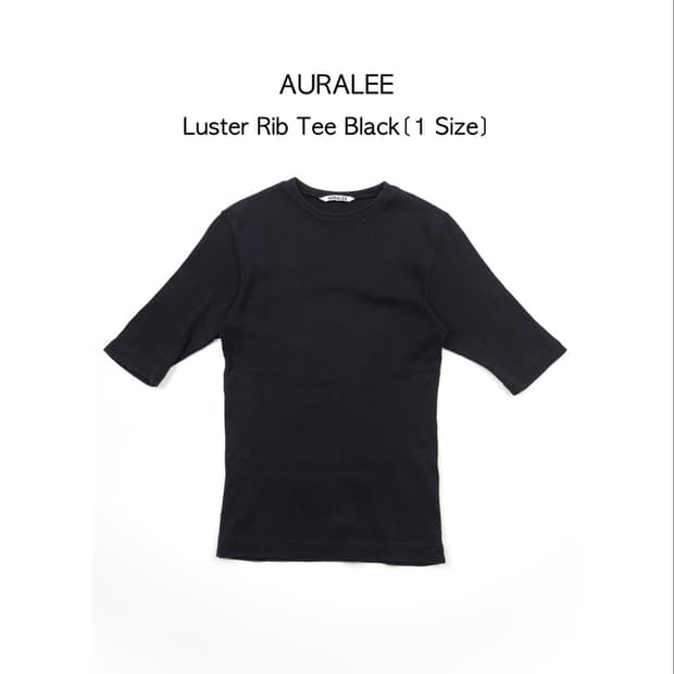 AURALEE 루스터 립 티 블랙(여성)