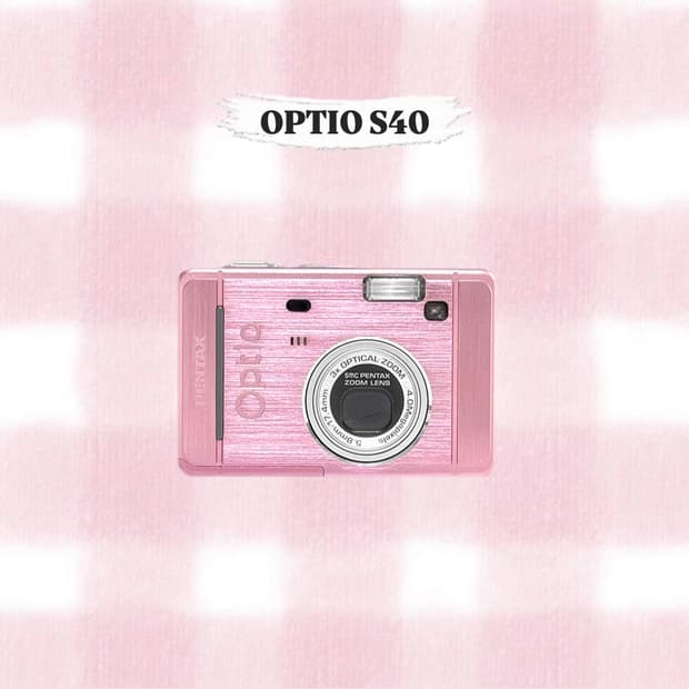 펜탁스 옵티오 S40 베이비핑크 빈티지디카