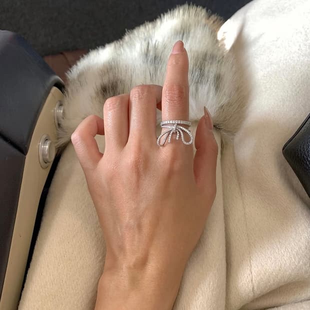 야엘 14k 리본 반지