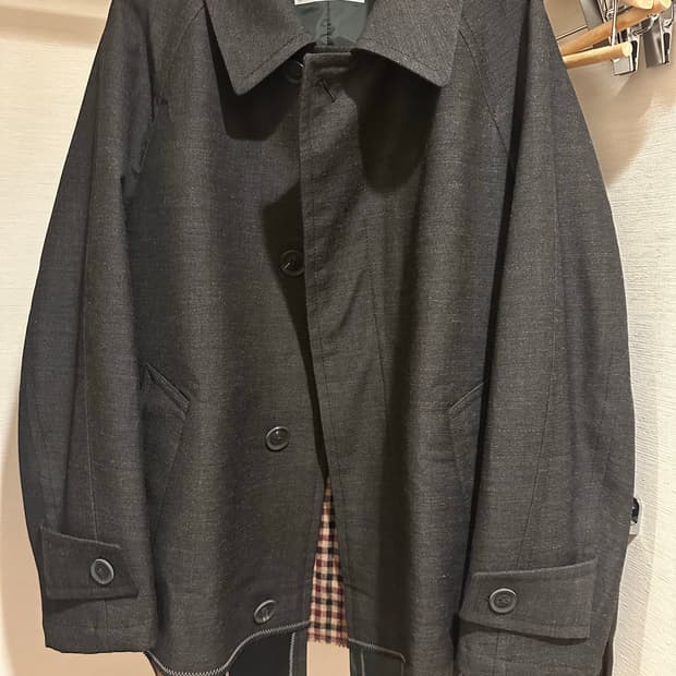 [1] kolor 24aw 레이어드 하프코트 그레이