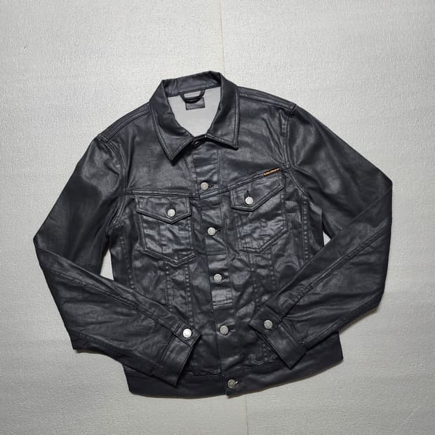 누디진 Nudie Jean 코팅 블랙 데님 자켓