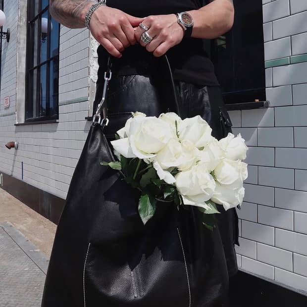 릭오웬스 Cerberus 레더 숄더백  RICK OWENS DRKSHDW