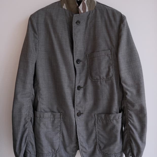 puckering wool jacket