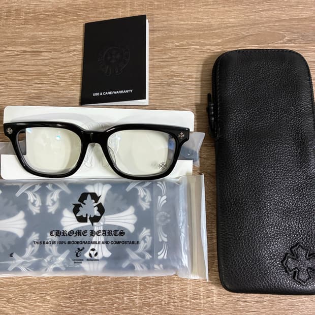 크롬하츠 안경 콕스어커 블랙/실버 새상품