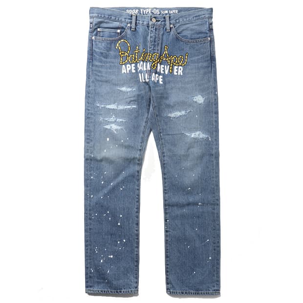 A BATHING APE Type-05 Drip Denim Pants