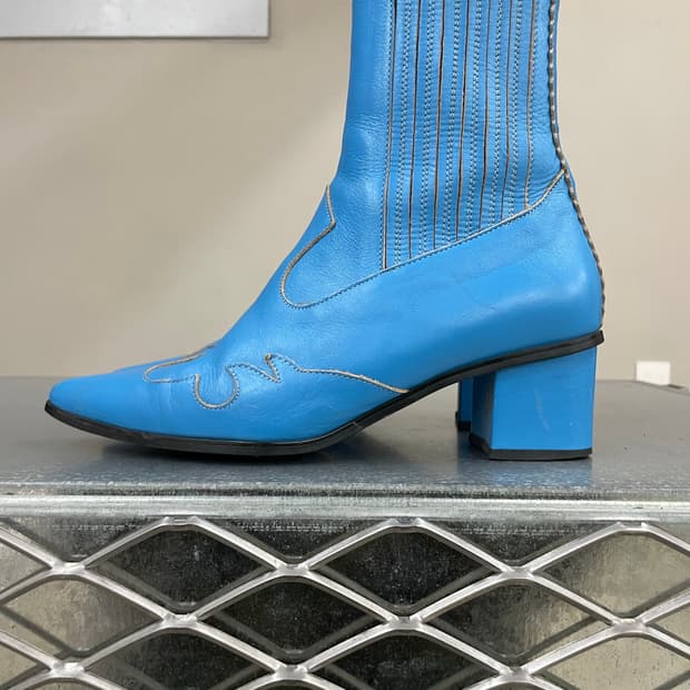 럭키슈에뜨 앵클 부츠 블루 36.5