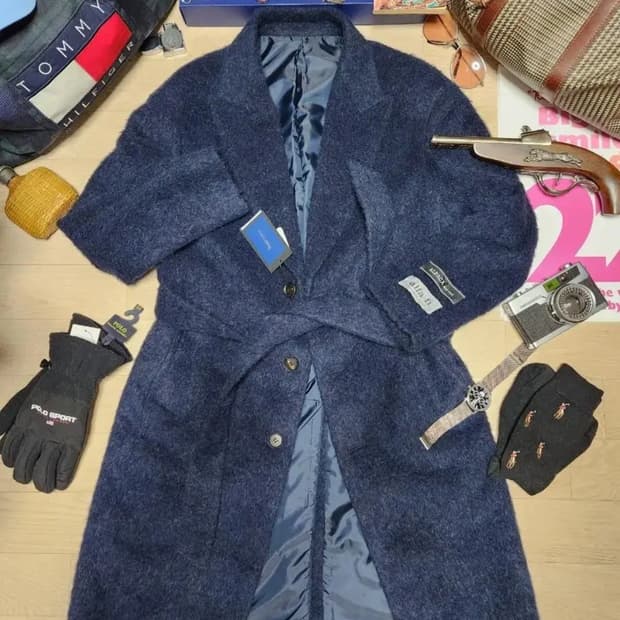 바쏘옴므 알파카 벨티드 코트(새제품)