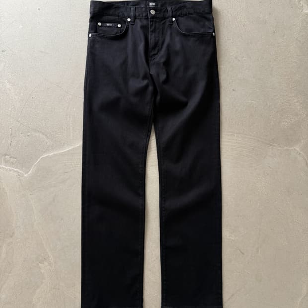Boss Cotton Denim Pants Black