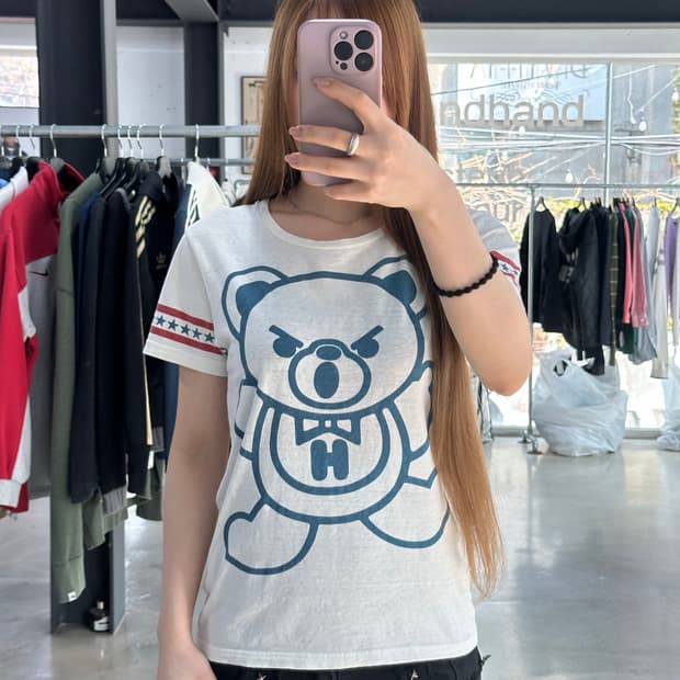 히스테릭글래머 아카이브 퍽베어 스타 반팔티