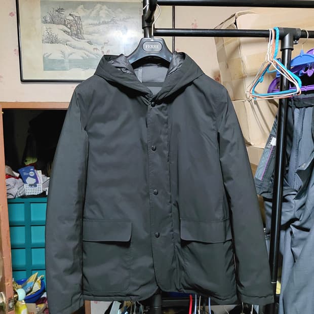 [마시모두띠]발수,방풍 초경량 덕다운 후드 패딩 100사이즈