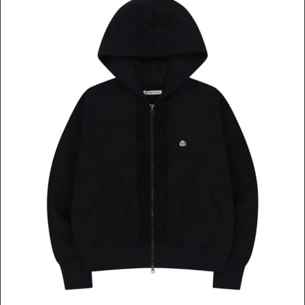 코이세이오 러플 후드집업 블랙