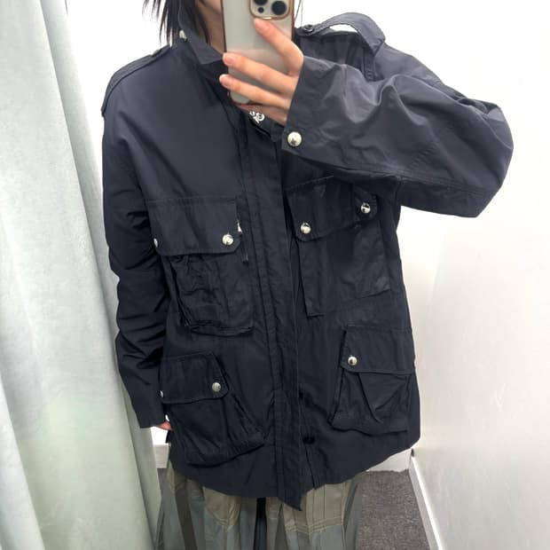 폴로 네이비 나일론 필드자켓