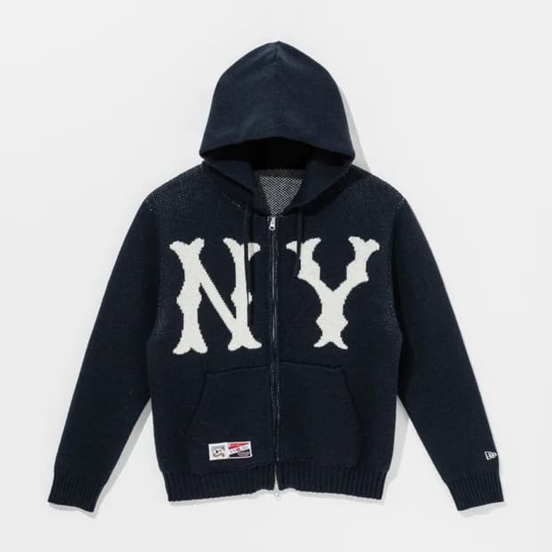 뉴에라 MLB 뉴욕양키스 후드 집업 니트 카디건 네이비