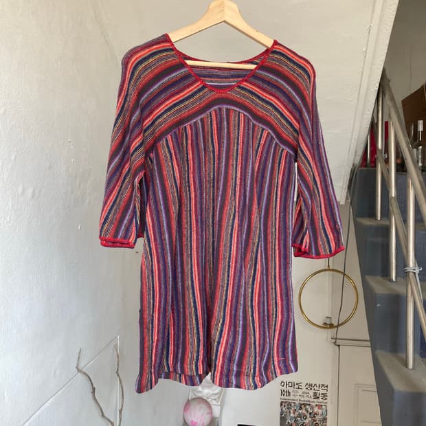 에스닉 울 모리 레이어드 니트