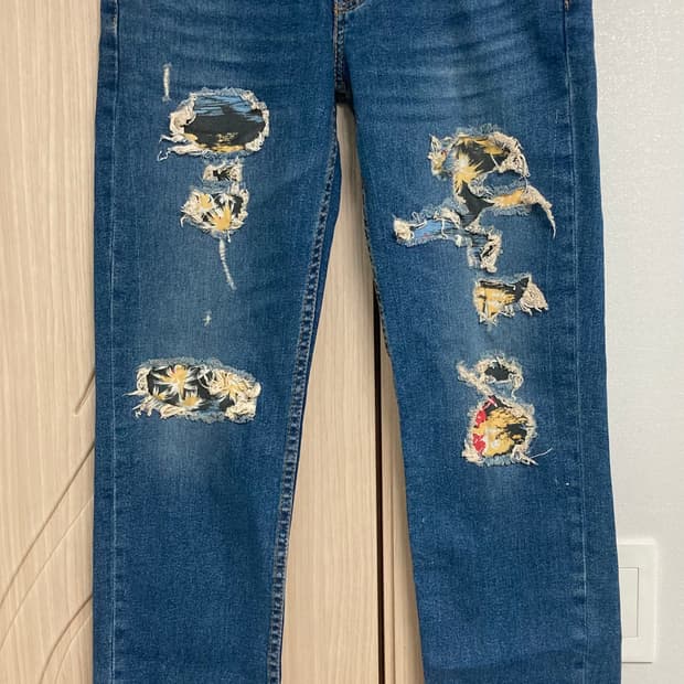 리바이스 511 데미지 리페어 데님팬츠 W30     (새상품)