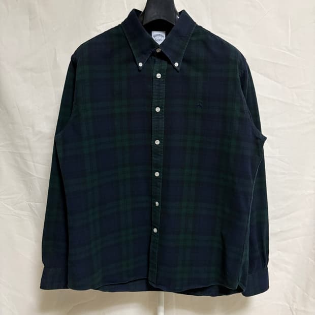 브룩스브라더스 블랙와치 플란넬 체크셔츠 / 그린, L