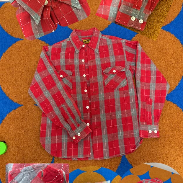 리얼맥코이 스포츠웨어 올 풀 스티치 셔츠 자켓