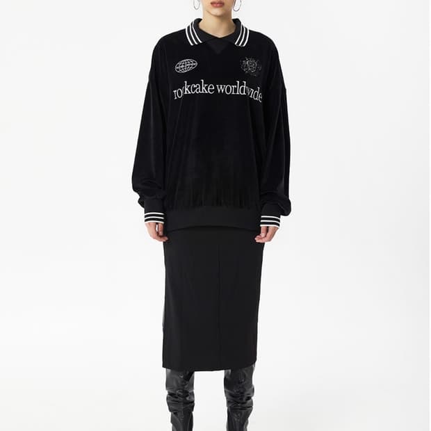 락케이크 스포티 벨로아 맨투맨