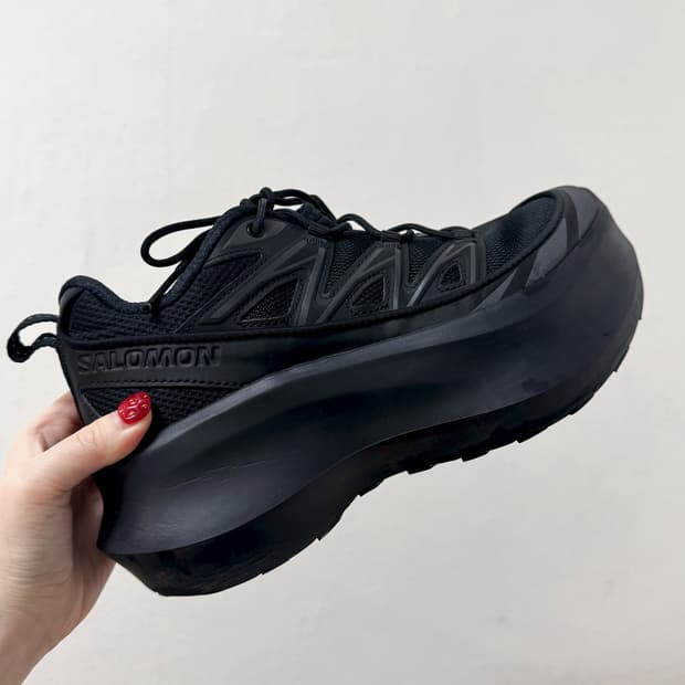 살로몬 x 꼼데 가르송 XT-6 익스팬스 플랫폼 블랙 230