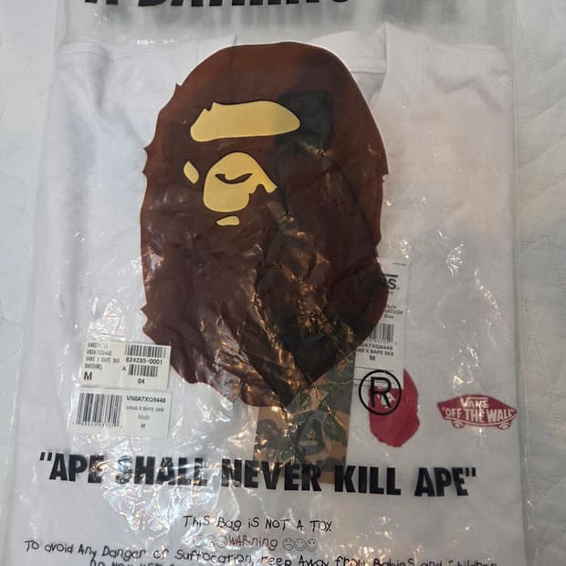 [새상품] 베이프X반스 콜라보 티셔츠M